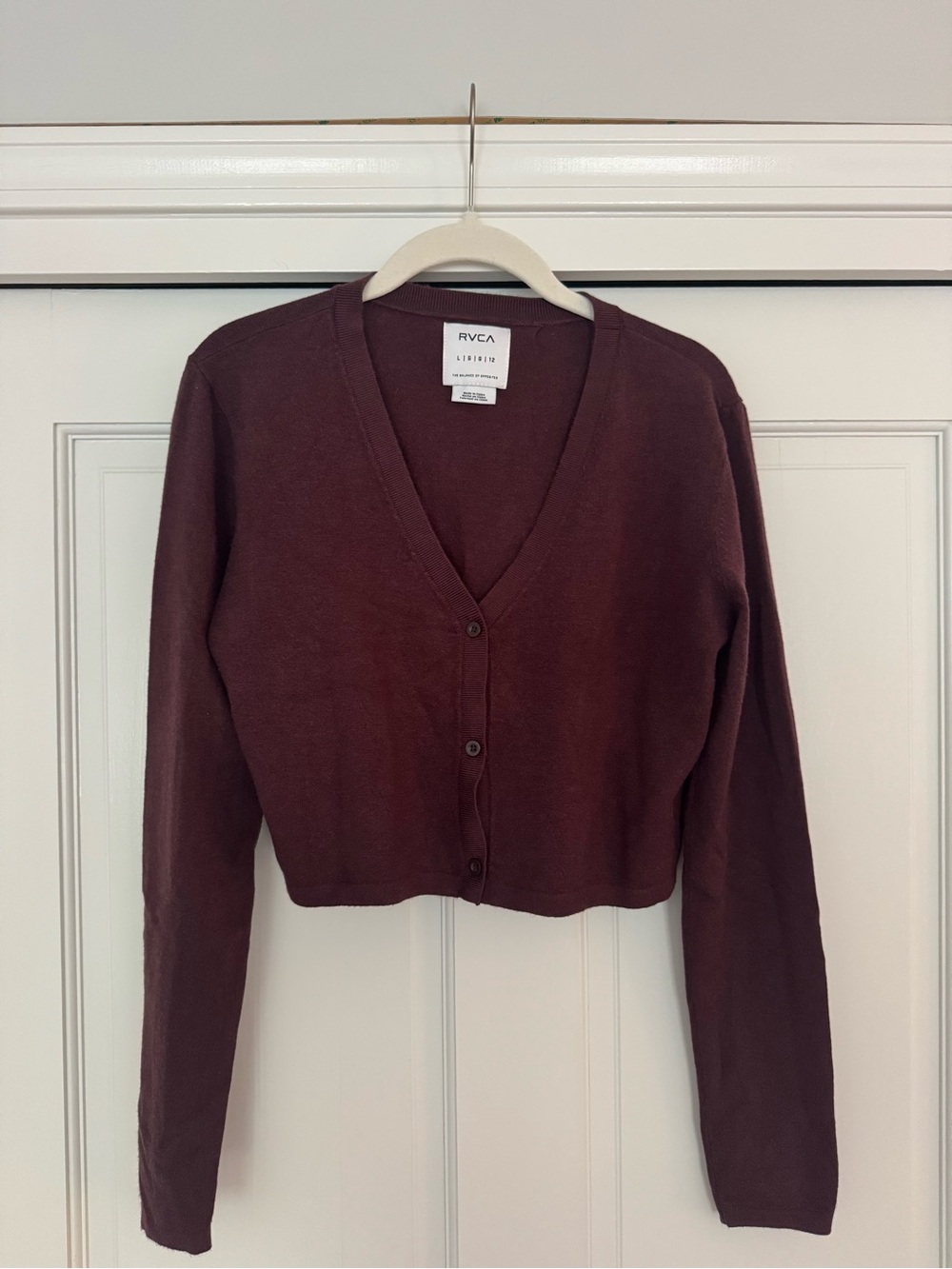 RVCA Women's Cropped V-Neck Cardigan Sweater
